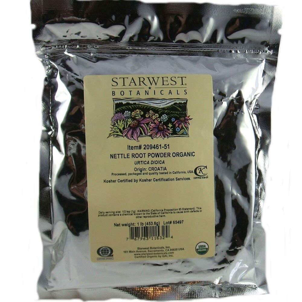 Brandnetelwortelpoeder biologisch - Urtica Dioica, 1 lb,(Starwest Botanicals)