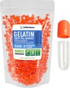 XPRS Nutra Taille 3 Capsules vides - 1000 Compte Capsules de gélatine vides - Pills Bricolage Capsule Remplissage - Pure Pilule de Gel de Pilule de Bovine Remplissant pour Do-It-Youlf Vitamines et Suppléments (Orange/Clear)
