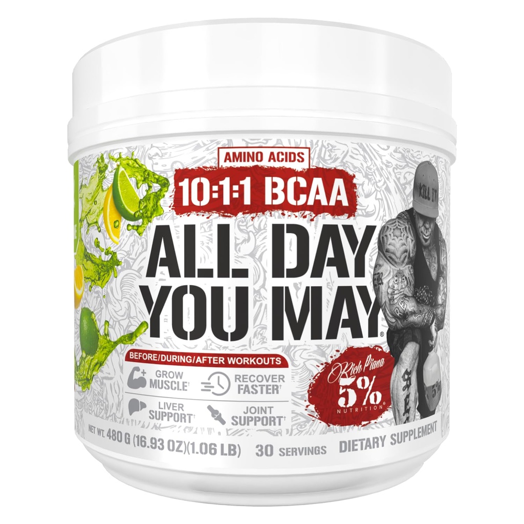 5% Voeding Rijke Piana AllDayYouMay BCAA Powder 