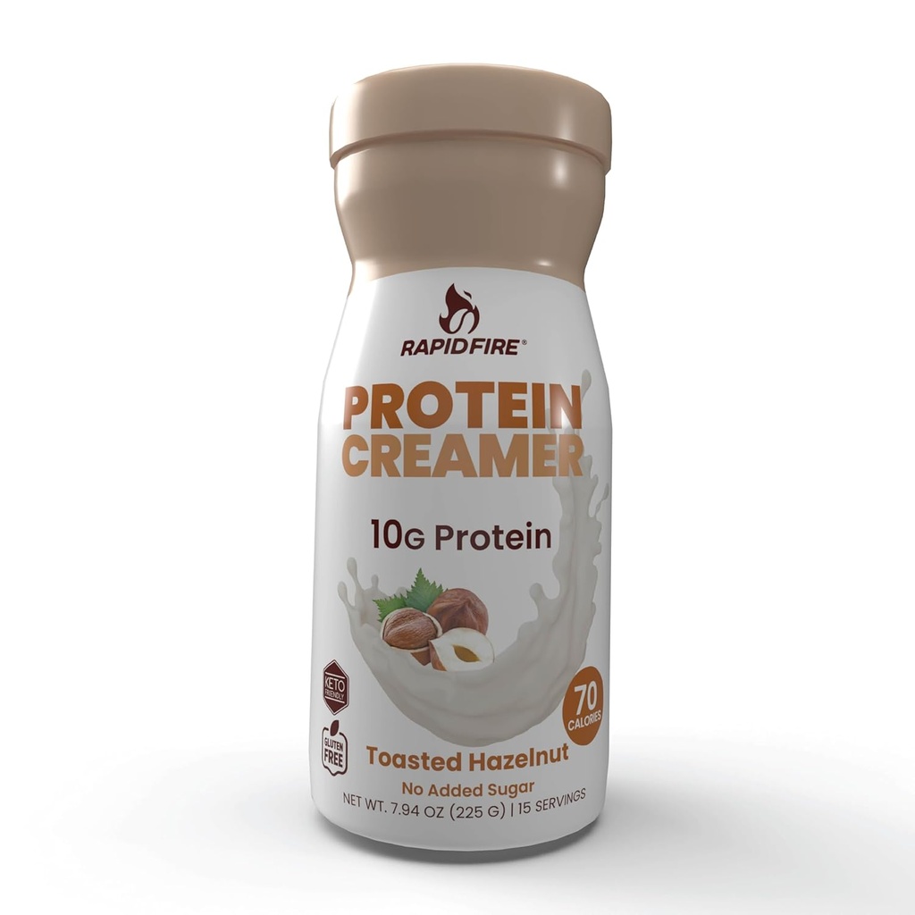 Proteïne Creamer, Hazelnoot smaak, Keto vriendelijk, 10g van eiwit met vitamines en mineralen, 15 porties, Kan Boost Metabolisme en verhoging van energie, Multi, 7,94 Ounce
