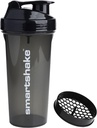 Smartshake Protein Shaker Bottle, (GLOSSY, Black)