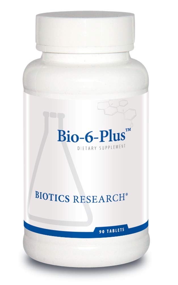 Biotics Research Bio 6 Plus Digestief Ondersteuning, Ondersteunt Pancreatrische Functie, 50.000 NF Units Amylase, 9.300 NF Units Lipase, 50.000 NF Units Protease, Pancreatrische en Digestieve Enzymen 90 Tablets