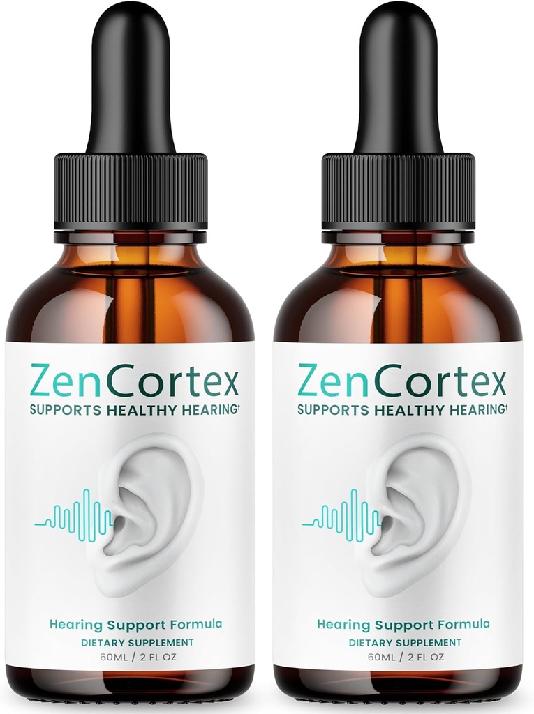 (2 Pack) Zencortex for Tinnitus Relief - Officiële Formule - Zencortex Drops for Ears, Zen Cortex 24 Tinnitus Drops Liquid Supplement Reviews, Zen Cortex Hearing Support Formula, Zencortex Oral (4oz)