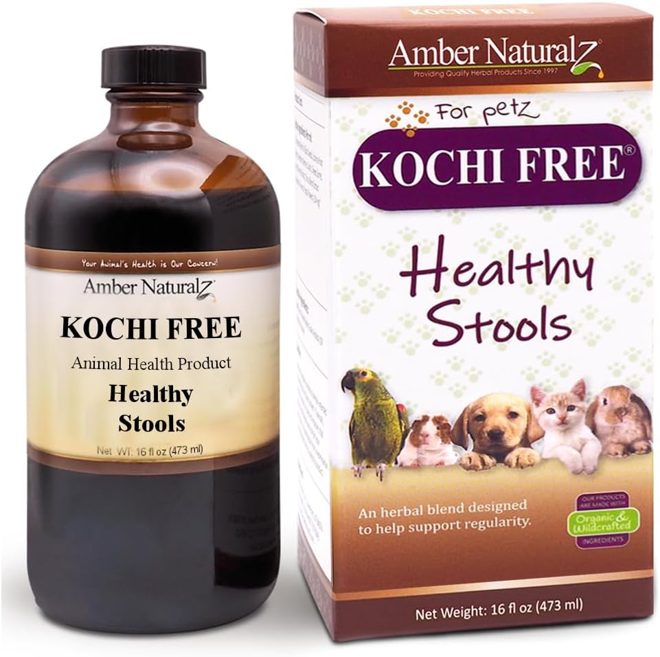 Amber NaturalZ Kochi Gratis kruidensupplement voor honden, katten, vogels, konijnen, en Guinee Pigs 
