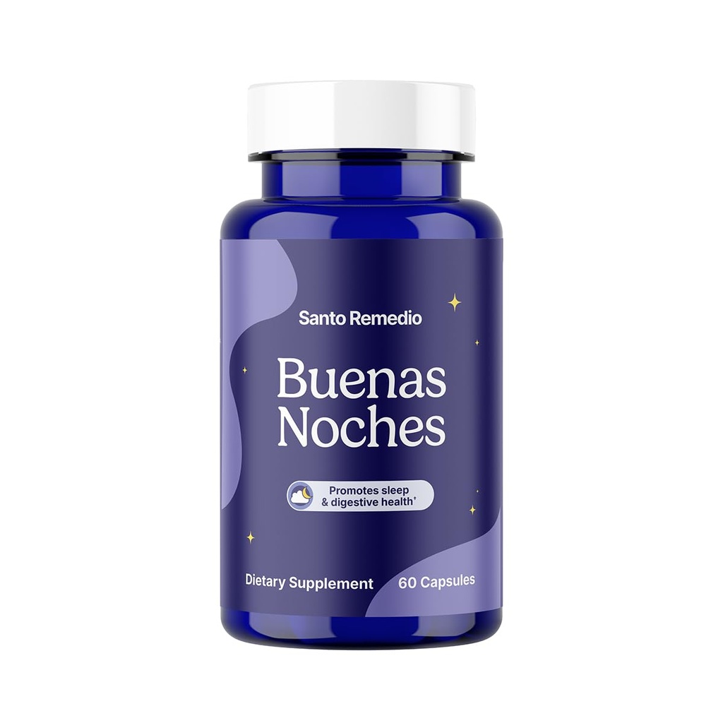 Santo Remedio Buenas Noches, bevordert slaap, ondersteunt spijsverteringsgezondheid, bevat Zylaria®, DE111® (probiotica), Melatonine