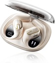 Open oorhoofdtelefoons Oordopjes draadloos - 5.4 Bluetooth oordopjes met LED-Digital Display IPX7 Waterdichte, draadloze hoofdtelefoons Touch Control Air Conduction Stereo Sound met 18,2mm Drivers 80H Playtime