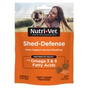 Nutri-Vet Shed Defense Zachte Kauwen voor honden, huid en jas Supplement voor honden, Omega 3 van visolie, droge en jeukende huid Relief Treatment, Puppy Essentials, 60 Zachte Kauwen