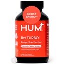 HUM B12 Turbo, Vitamine B12 Supplement, Dagelijkse Energie Ondersteuning, Calcium voor Bot Gezondheid, B-12 Vitamine Energie Supplementen, Glutenvrij, Veganistisch, Niet GGO, 30 Vegan hoge Potency Tablets