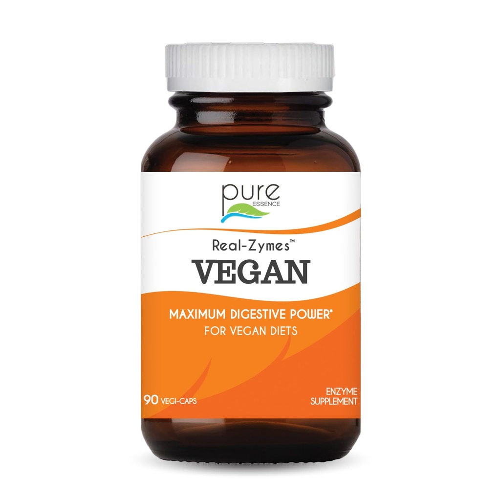 Real-ZymesTM VEgan Digestive Enzymes Supplement met Probiotica voor betere spijsvertering - Natuurlijke ondersteuning voor verlichting van opgeblazen gevoel, gas, Belching, diarree, constipatie, IBS, enz. - 90 Caps