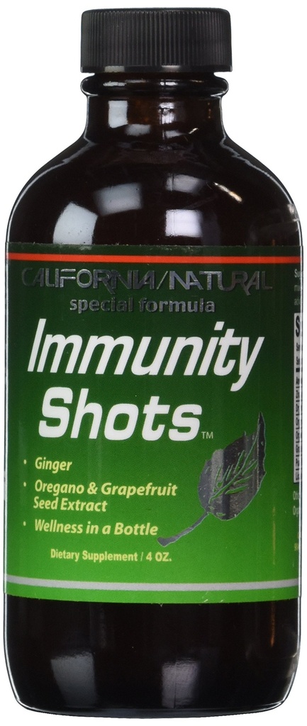 Californië Natural Immunity Shots 4oz Bottle Zink, Organic Gener Root, Oregano Oil - Potent & Pure Immunity System Booster - Immune System Support (Pack of 1)