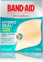 Band-Aid Merk Hydro Seal Lijm Hydrocolloïde Gel Bandages voor wondverzorging & blisterreliëf, waterdicht & doucheproof Blisterkussen voor alle doeleinden, steriel & langwerpig, extra groot, 3 ct