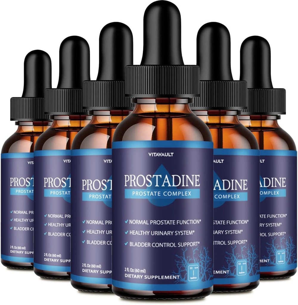 Prostadine, Potent Prostate support gouttes liquides, Prostadine hautement notée pour le bien-être général de la prostate, forme goutteuse facile à utiliser (6 pack)