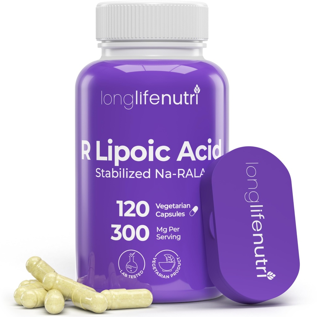 LongLifeNutri gestabiliseerde R-Alpha Lipoïnezuur 300mg 
