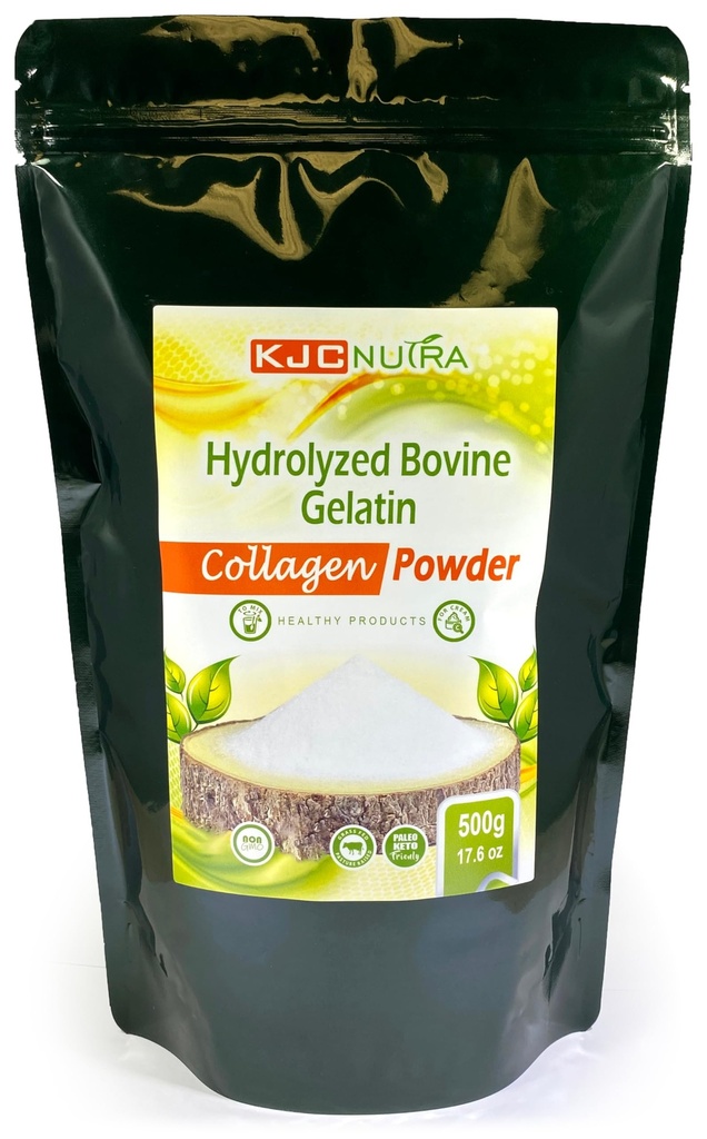 Collageen Powder Gehydrolyseerd 500g (17,6 oz) Gras FED, Pasture Raised.