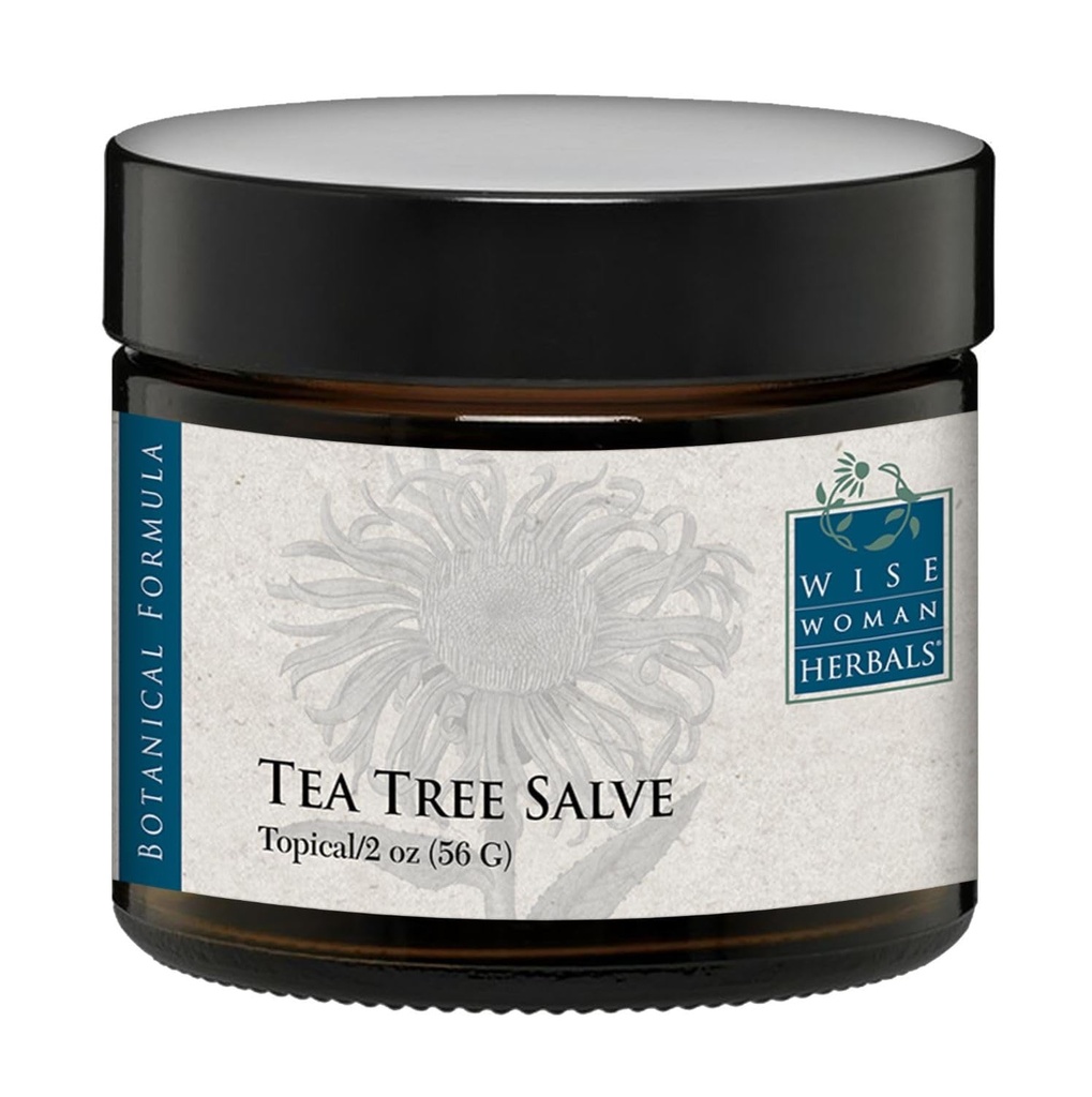 Herbals femme sage - Tea Tree Salve - 2 Oz - Aide naturelle pour les causes communes d'irritation de la peau, favorise la santé normale de la peau, aide aide à la peau démangeaison sèche et l'irritation sur les ongles, les ongles et le corps