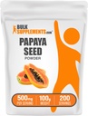 BulkSupplements.com Papaya Seed Powder - Carica Papaya Seed, voedingssupplement, voor spijsverterings- en darmondersteuning - Glutenvrij, 500mg per portie, 100g (3.5 oz) (verpakking van 1)