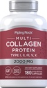 Piping Rock Multi Collageen Proteïne Capsules 180 Tellen 