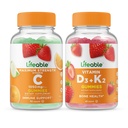 Vitamine vivante C 1050mg + Vitamine D3 + Vitamine K2, Gommies - Grande dégustation, supplément de vitamine, sans gluten, sans OGM, gommy à croquer