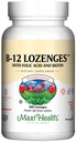 Maxi Health Vitamine B12 Lozen met foliumzuur en biotine - Sublinguale B12 Vitaminen Aardbei Smaak - Vegetarische Kosjer B 12 Vitamine voor de productie van rode bloedcellen en energie (360 Telling)