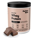 Parfait Keto poudre de protéines pures de lactosérum Isolé Délicieux 100 % de substitut de la farine de fer à l'herbe Shake Pas artificiel, sans gluten, sans soja, non-OGM (chocolat)