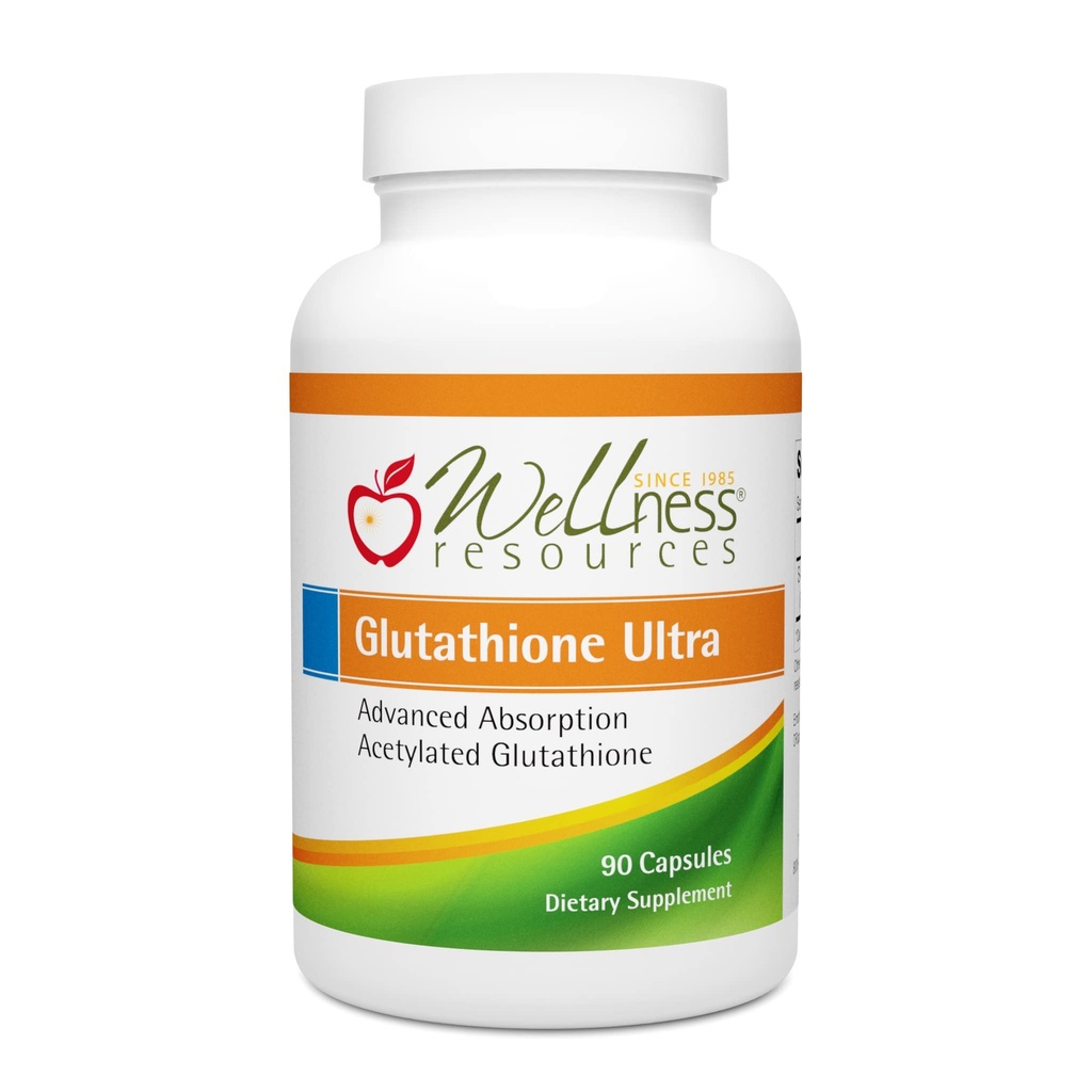 Ressources pour le bien-être Glutathion Ultra Supplement - Biodisponible S-acétyl L-Glutathion (SAG) - Antioxydants, détox et immunosanitaire pour la santé - Absorption élevée, non OGM, sans gluten, 90 capsules