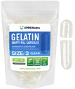 XPRS Nutra Maat 3 Lege Capsules - 100 Tel helder Lege Gelatine Capsules - Pillen DIY Capsule vullen - Pure Bovine Pill Gel Caps Vulbare Do-It-Yourself Vitaminen en Supplementen