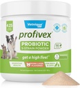Vetnique Labs Profivex Probiotica voor honden Alle natuurlijke hondenkauwen & poeder voor de spijsvertering van de gezondheid Probiotische Supplementen voor honden 5 Strains van Probiotica & Prebiotica (Powder, 4.250oz)