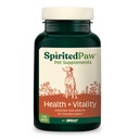 Spirited Paw Health + Vitality for Dogs - Pet Supplement for Immune System, Coat, Liver Health & More - Honden Multifunctionele ondersteuning met Choline, Calcium, Zink, & Vitaminen D en A - 90 Kauwbare Wafers