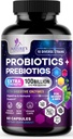 Probiotica voor vrouwen en mannen 60 miljard CFU - 10 strengen met Lactobacillus, Digestief Gut Health Probiotica & Immuun Support Supplement, ondersteunt Occasional Constipatie, Gas & Bloating - 60 capsules