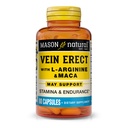MASON NATURAL Vein Erect avec L-Arginine et Maca - Soutient la santé sexuelle et vasculaire, Supplément pour Varicose Veins et Spider Veins, 80 Capsules
