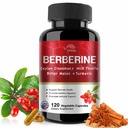 Supplément berbère 19 060mg,Berbère avec cannelle Ceylan, Melon amer, Thistle de lait, Supplément de HCl berbère(120 Capsules)