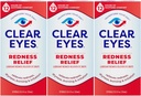 Clear Eyes Redness Eye Relief Eye Drops, 0,5 Fl Oz, Verpakking van 3