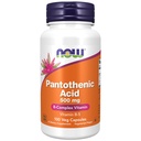 NOW Voedingssupplementen, Pantothinezuur (vitamine B-5) 500 mg, B-complex Vitamine, 100 capsules