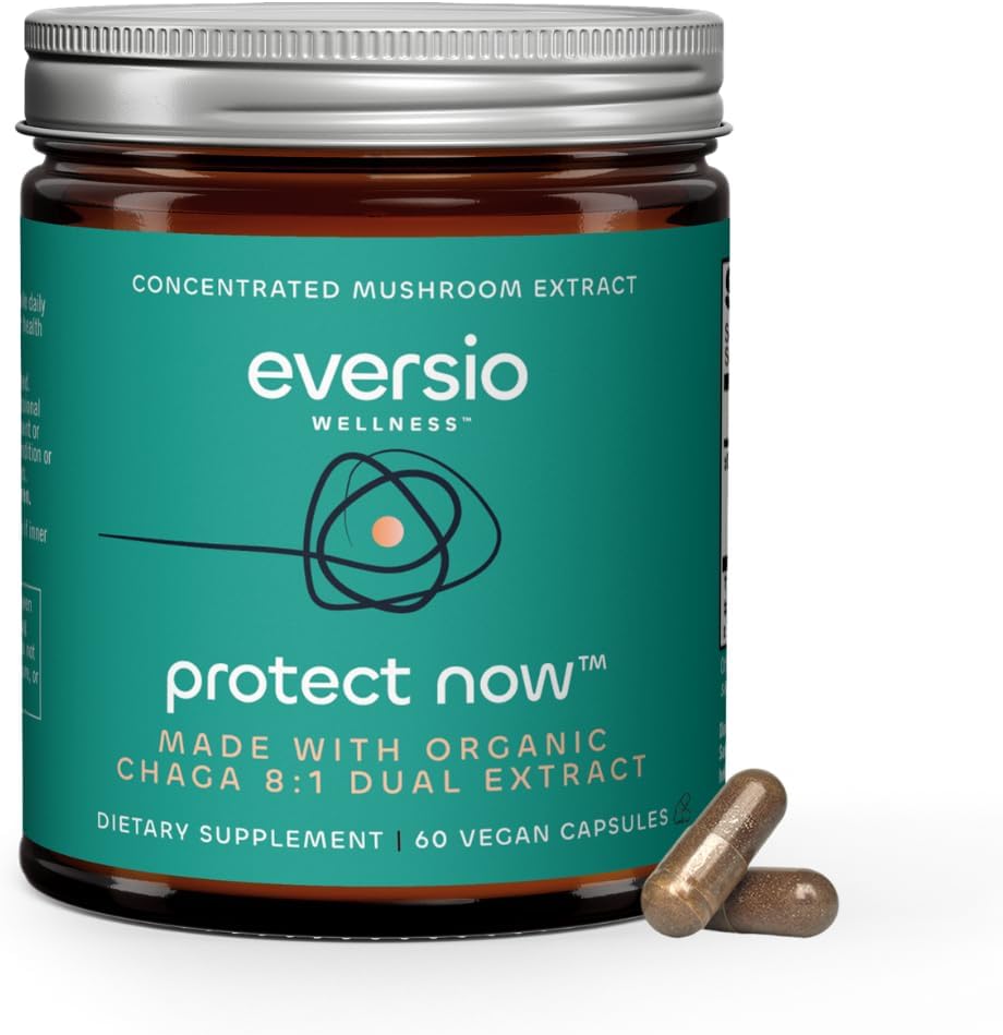Bescherm nu Organische Chaga paddo supplement - 8:1 Dual Extract in 60 Vegan Capsules (450mg) 60 Servaties 