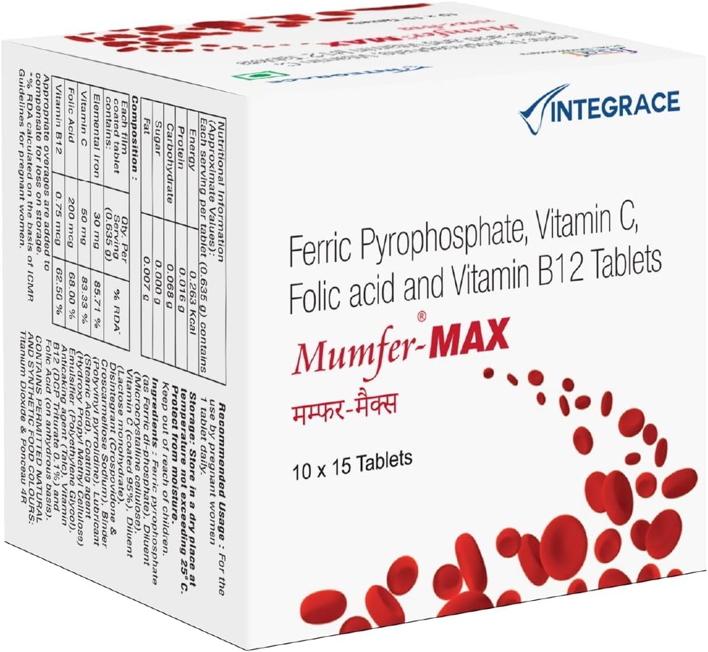Nutranix TNA 150 tabletten, ijzer, foliumzuur, vitamine C & vitamine B12 en energie