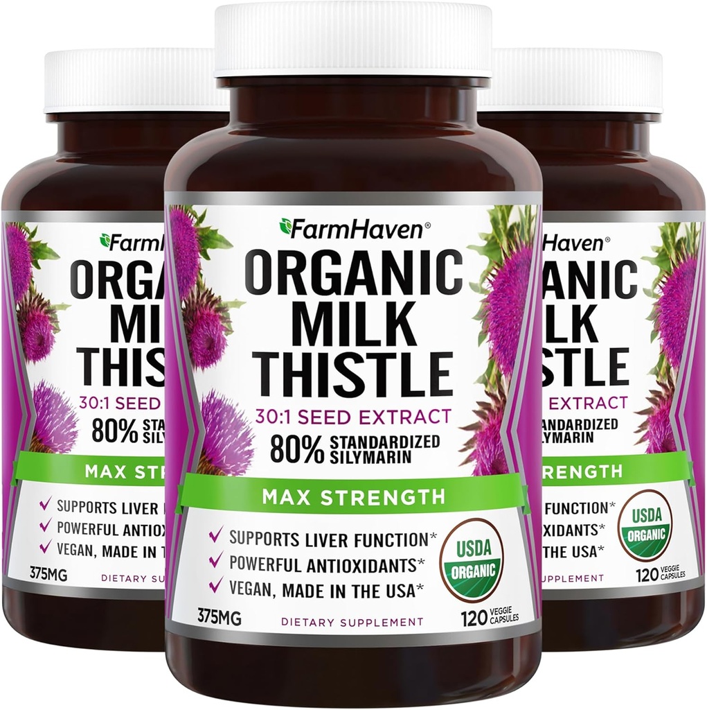 FarmHaven USDA Biologische Melkdistel Capsules 