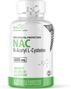 Nature's Fusions NAC Supplement N-Acetyl Cysteine - NAC 600 mg - Anti Aging Supplement, Antioxidant Supplement, Lever en Long Support, Boost Glutathion - N Acetyl Cysteine (60 capsules)
