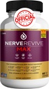 Nerve Revive Max – Formule avancée avec vitamines, extraits à base de plantes et antioxydants – sans gluten, sans OGM, sans sucre – soutient la vitalité et le bien-être – 60 capsules, 30 jours d'approvisionnement