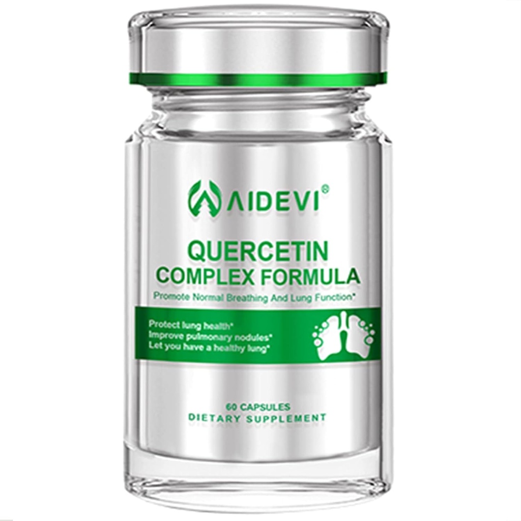 Quercetine met bromelaïne vitamine C en Pteris Multifida Extract ondersteunt Immune Health Bescherm Lung Health Respiratory Health 60 capsules