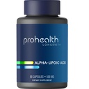 ProHealth Alpha Lipoïnezuur Hoge Potentie 1000mg bevordert Metabolisme, Jongere Looking Skin, en Cellulaire Energie. Vecht tegen vermoeidheid en hersen mist. Beschermt hart, hersenen en lever gezondheid. 30 porties.