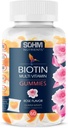 SOHM Biotin Gummies, Biotin Gummies voor gezond haar, Skin en Nails -Multivitamine Gummies voor volwassenen,Verbeteringen voor mannen, Vrouwen