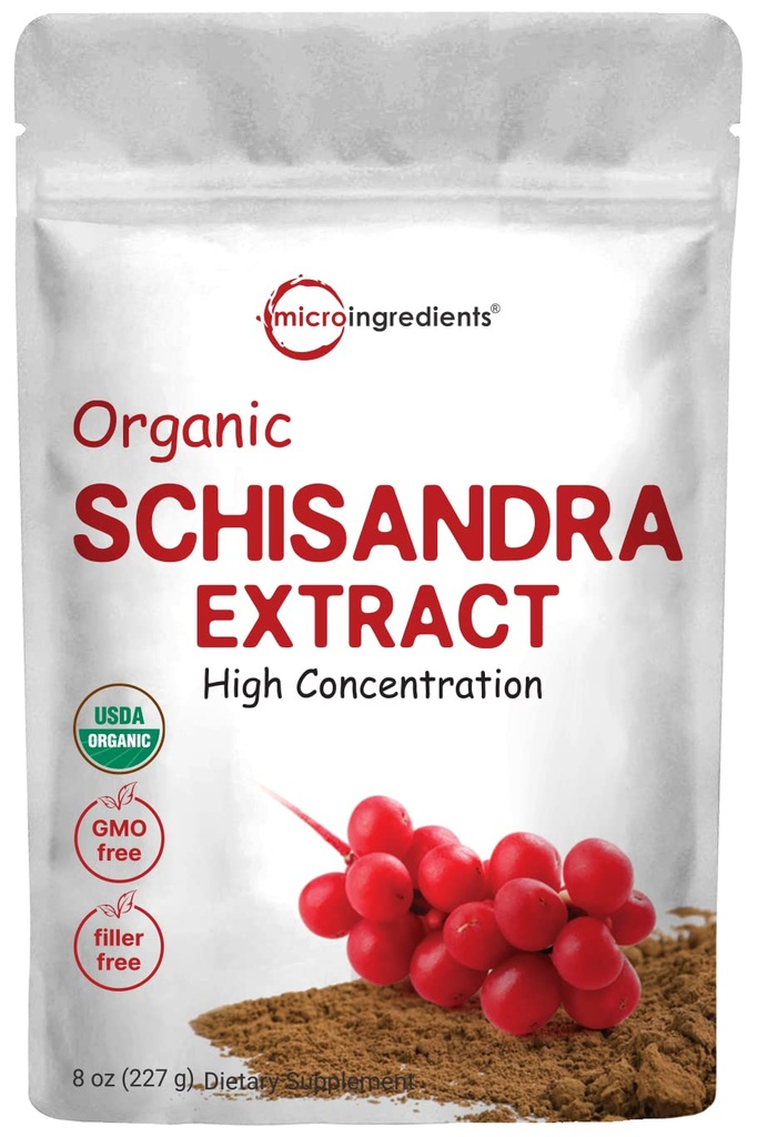 Organisch Schisandra Extract Poeder, 8 Ounce, Traditioneel Adaptogeen en Filler Vrij, Pure Schisandra Supplement, Ondersteunt Lever Detox en Cognitieve Gezondheid, Geen GGO's