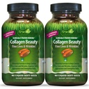 Irwin Naturals Collagen Beauty 80 Liquid Soft-Gels Advanced Skin, Hair & Nail Nurishment - 2 Pack