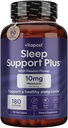 Sleep Support Plus Melatonine & Botanicals ter ondersteuning van een gezonde slaapcyclus, met gevoelens van rust en ontspanning voor een grote nachtrust. 180 capsules