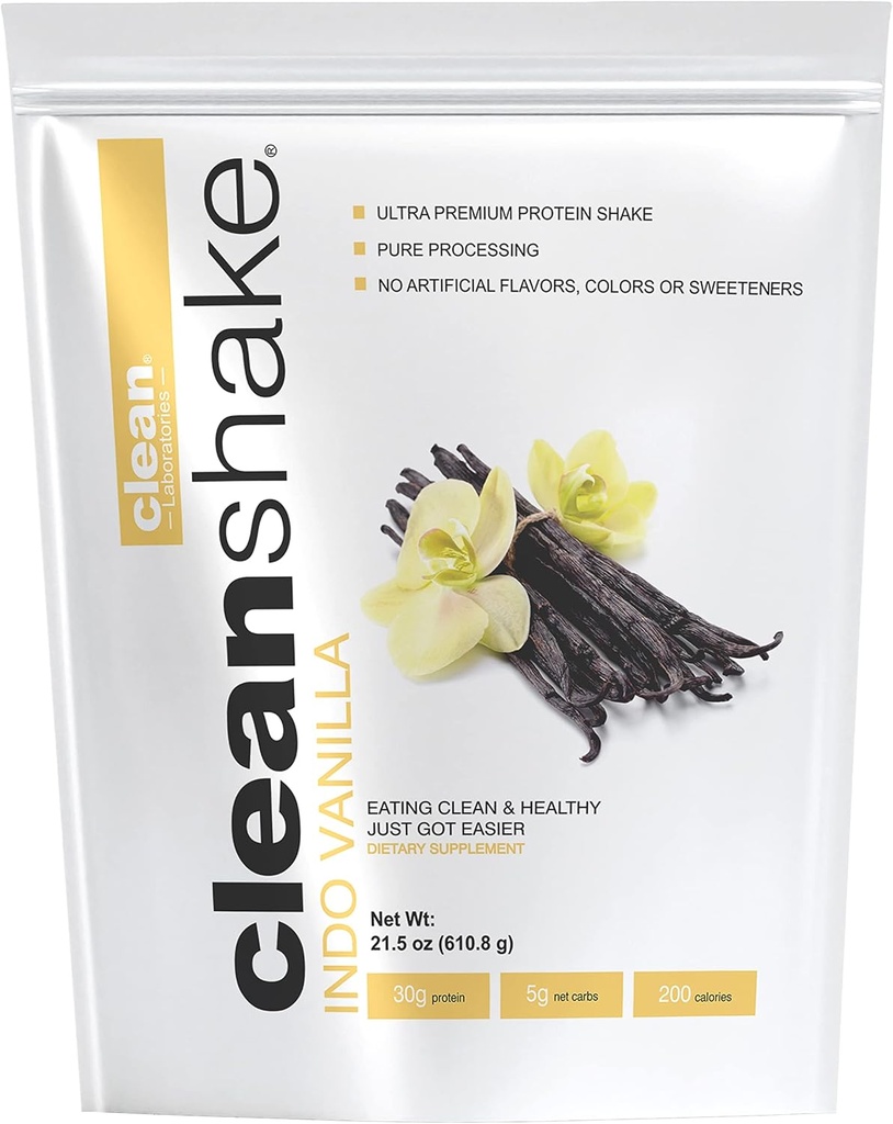 Nettoyer Shake Ultra-Premium Protein Shake. Nettoyez la poudre de protéines avec 21 ingrédients organiques, 23 vitamines et minéraux, et non-OGM et sans gras gras gras protéines. Certifié Protéines Informées.