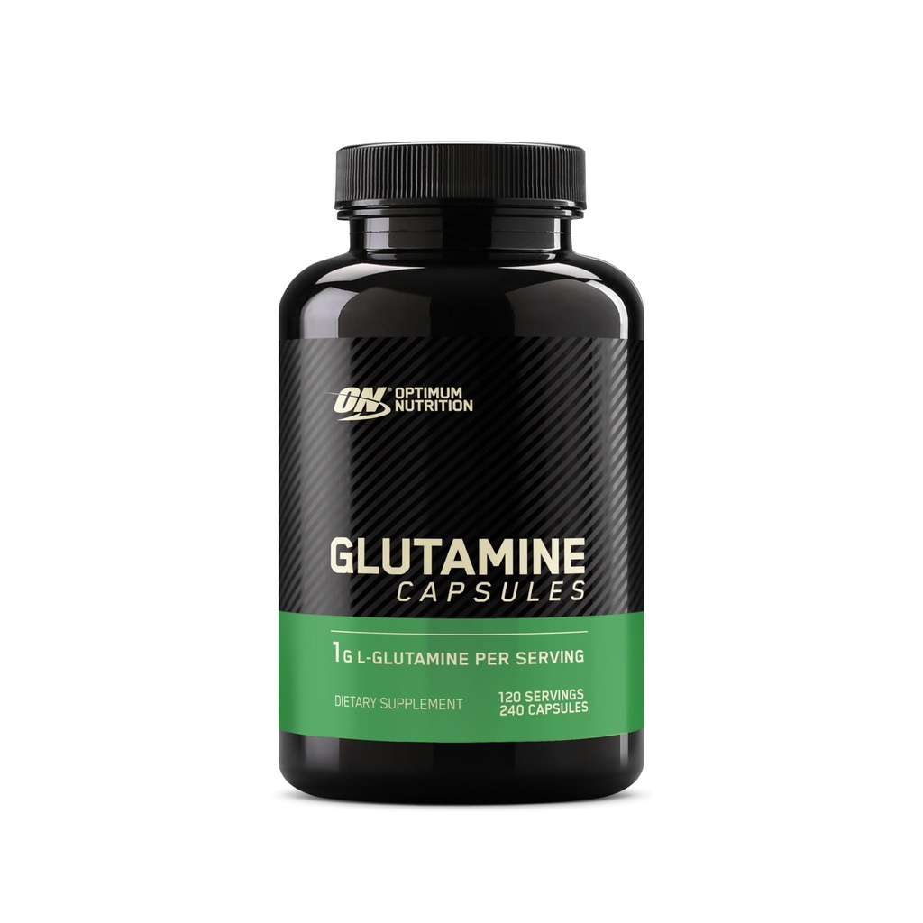 Optimale Voeding L-Glutamine Spierherstel Capsules, 1000mg, 240 Telling (Verpakking mei Vary)