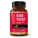 Kruidengoed Papaya Blad Bloedplaatjes Capsules - 60/600mg 20x sterkte - Bloedplaatjes, Bone Marrow, Immune Support - Bloedreinigingsformule - Herbal Remedy - Made in USA