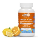 Halal Omega 3 voor volwassenen en kinderen - Omega 3 Vegetarische Gummies met citroen- en sinaasappelsmaak - Volwassenen en kinderen Gummies - 60 Tel.