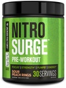 Supplément de pré-entraînement Jacked Factory NITROSURGE - Endless Energy, Instant Strength Gains, Clear Focus, Pompes Intenses - NO Booster & Powerful Preworkout Poudre d'énergie - 30 Servants, Anneaux de pêche acides