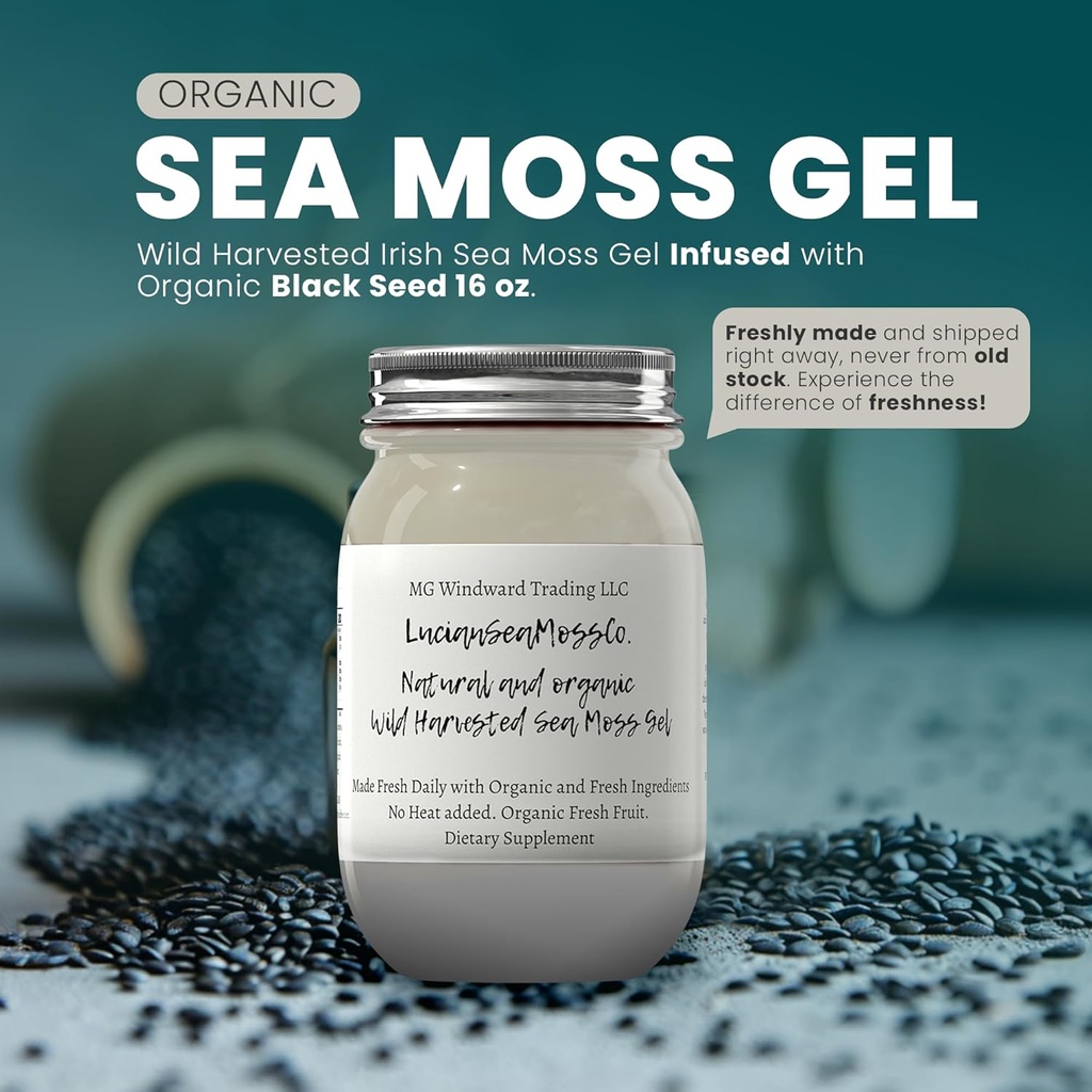 Ashwagandha Mango Sea Moss Gel Biologische Vers Fruit Infused Wild Geoogste Ierse Zee Mos Gel 